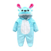 Baby Cow Hooded Crawling Clothes Flannel One Piece Clothes 0 1 Male And Female Baby Outerwear