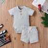 Children's Clothing Baby Bodysuit Casual Adjustable Short-sleeved Top And Shorts Suit