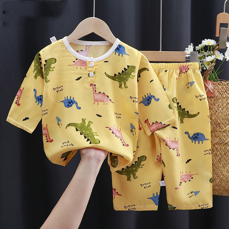 Summer Clothes Cotton Silk Air-conditioning Clothes Baby Clothes